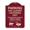 Signmission Parking for Laundry Customers Only Unauthorized Vehicles Towed at Vehicle Owners Exp, BU-1824-23443 A-DES-BU-1824-23443 - alternate 1